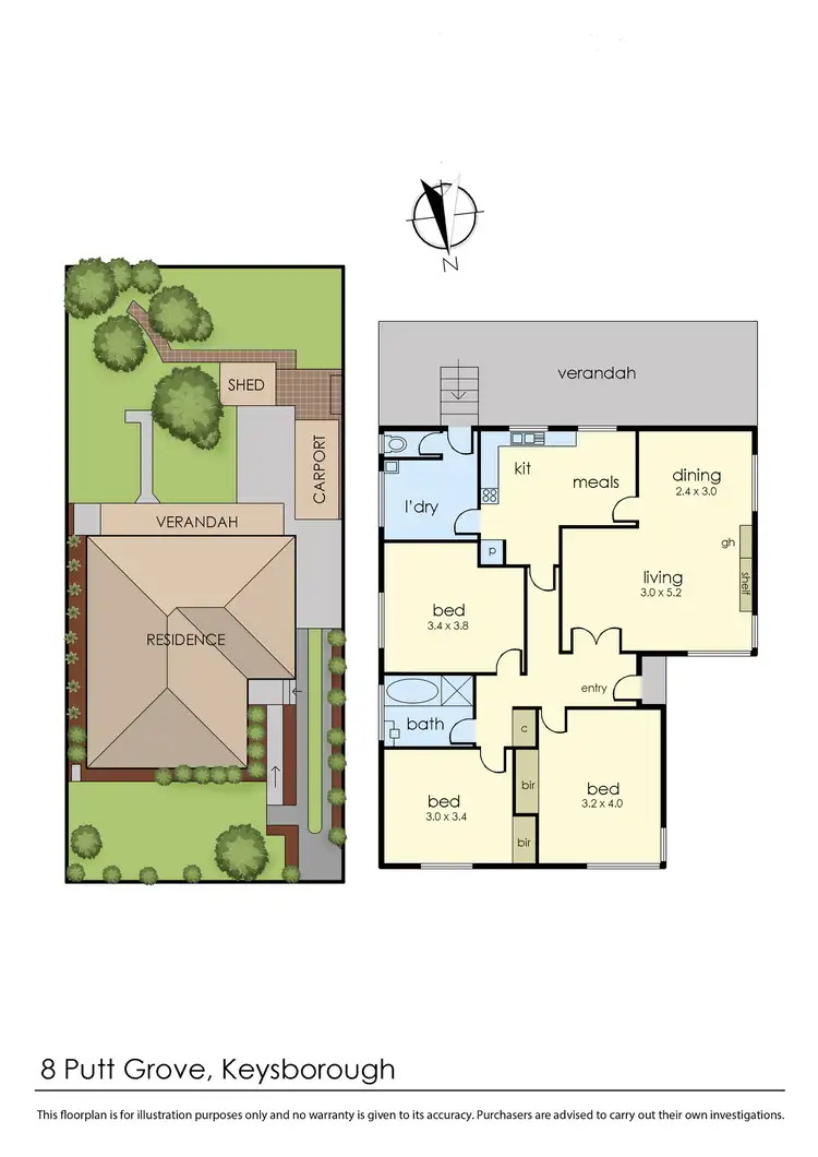 Floorplan of Homely house listing, 8 Putt Grove, Keysborough VIC 3173