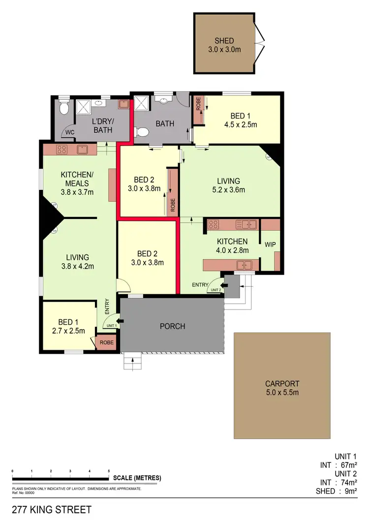 Floorplan of Homely house listing, 1-2/277 King Street, Golden Square VIC 3555