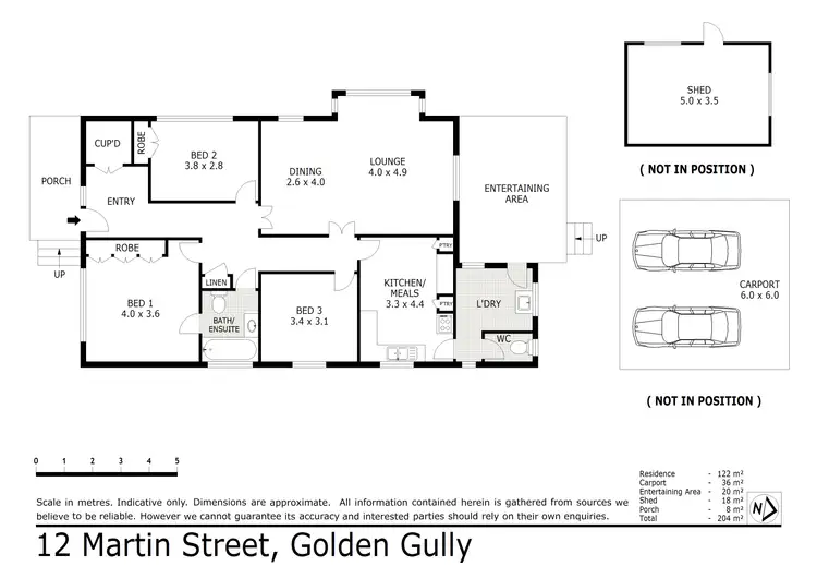 Floorplan of Homely house listing, 12 Martin Street, Golden Gully VIC 3555