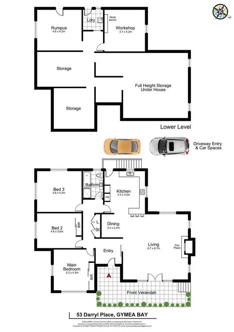 Floorplan of Homely house listing, 53 Darryl Place, Gymea Bay NSW 2227