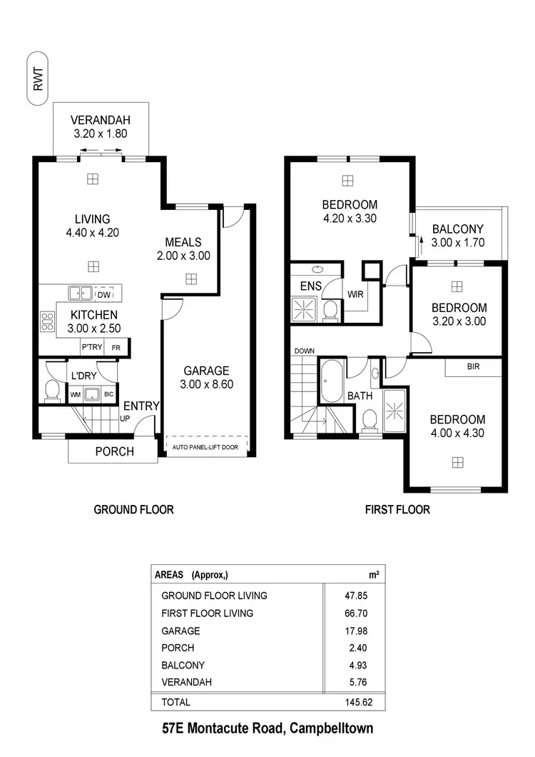 Floorplan of Homely house listing, 57E Montacute Road, Campbelltown SA 5074