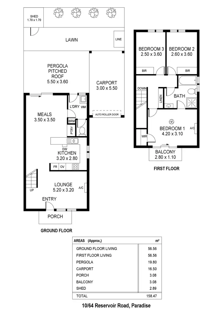 Floorplan of Homely house listing, 10/64 Reservoir Road, Paradise SA 5075