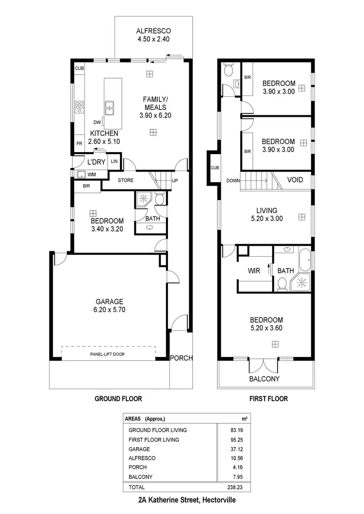 Floorplan of Homely house listing, 2E Katherine Street, Hectorville SA 5073