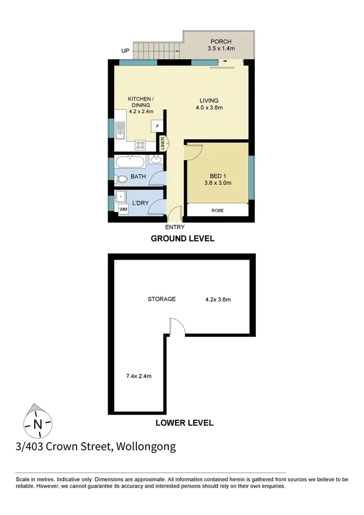 Floorplan of Homely apartment listing, 3/403 Crown Street, Wollongong NSW 2500