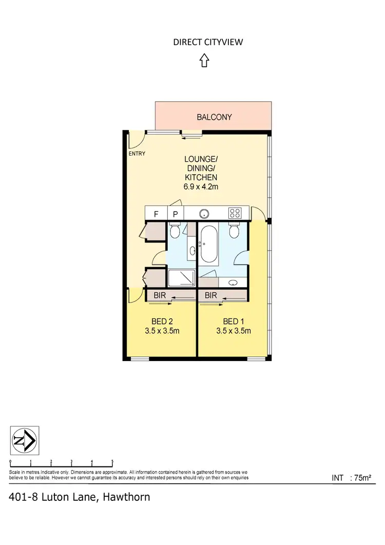 Floorplan of Homely apartment listing, 401/8 Luton Lane, Hawthorn VIC 3122