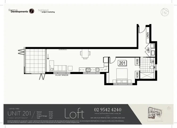 Floorplan of Homely apartment listing, 201/26a Belmont Street, Sutherland NSW 2232
