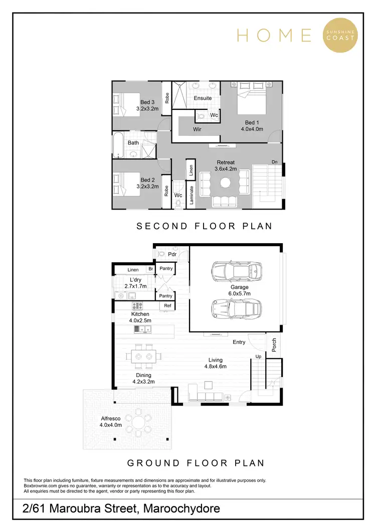 Floorplan of Homely townhouse listing, 2/61 Maroubra Street, Maroochydore QLD 4558