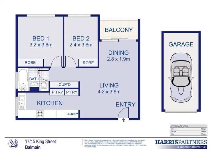 Floorplan of Homely apartment listing, 17/15 King Street, Balmain NSW 2041
