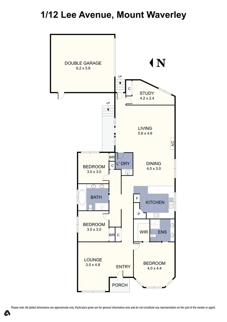 Floorplan of Homely unit listing, 1/12 Lee Avenue, Mount Waverley VIC 3149