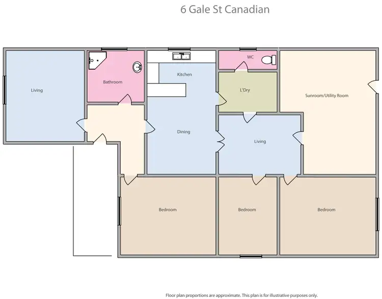 Floorplan of Homely house listing, 6 Gale Street, Canadian VIC 3350