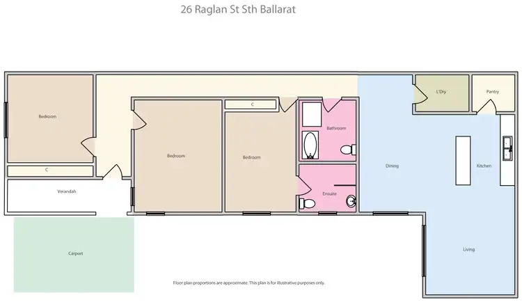 Floorplan of Homely house listing, 26 Raglan Street South, Ballarat Central VIC 3350