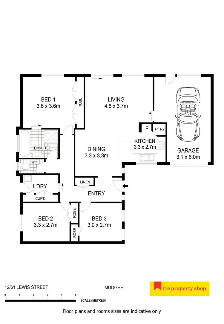 Floorplan of Homely unit listing, 12/61 Lewis Street, Mudgee NSW 2850