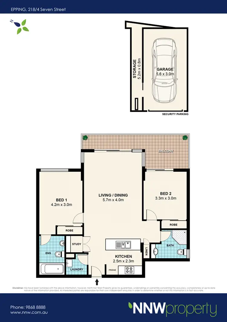 Floorplan of Homely apartment listing, 218/4 Seven Street, Epping NSW 2121