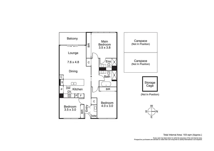 Floorplan of Homely apartment listing, 404/68 Leveson Street, North Melbourne VIC 3051