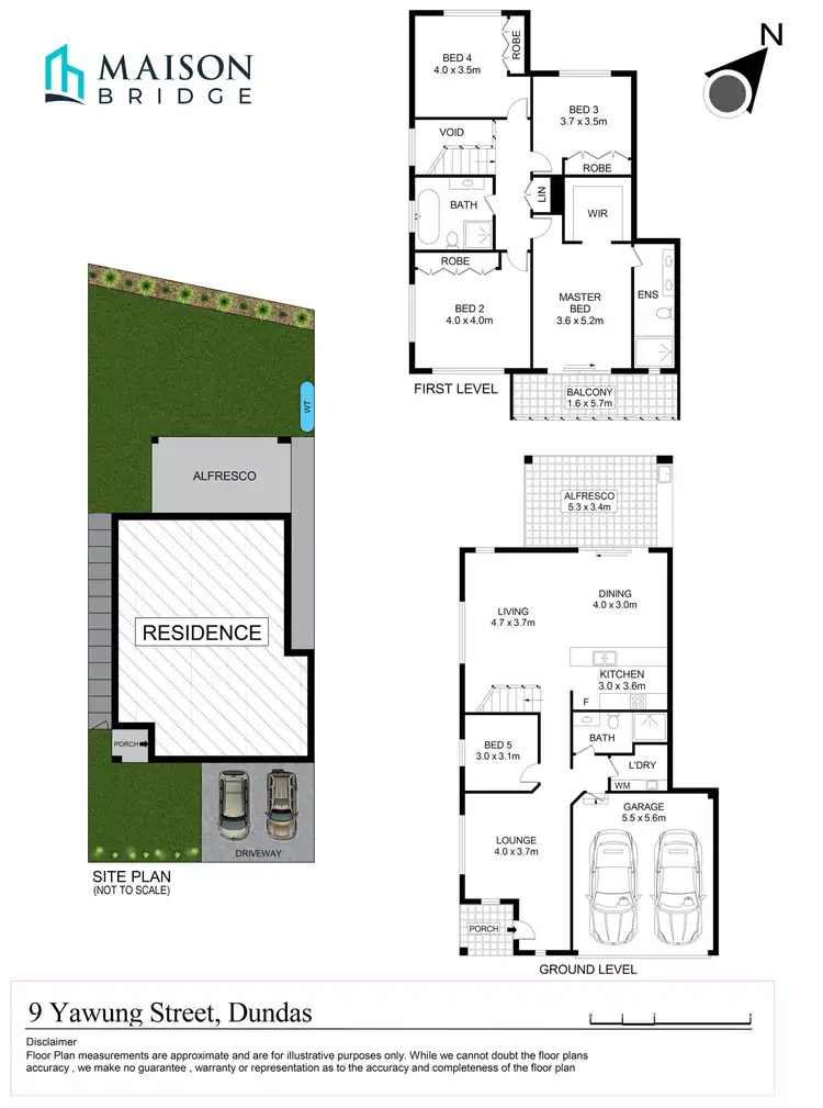 Floorplan of Homely semi-detached listing, 9 Yawung Street, Dundas NSW 2117