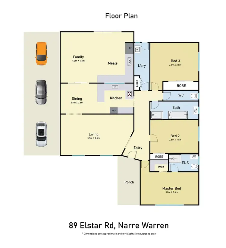 Floorplan of Homely house listing, 89 Elstar Road, Narre Warren VIC 3805