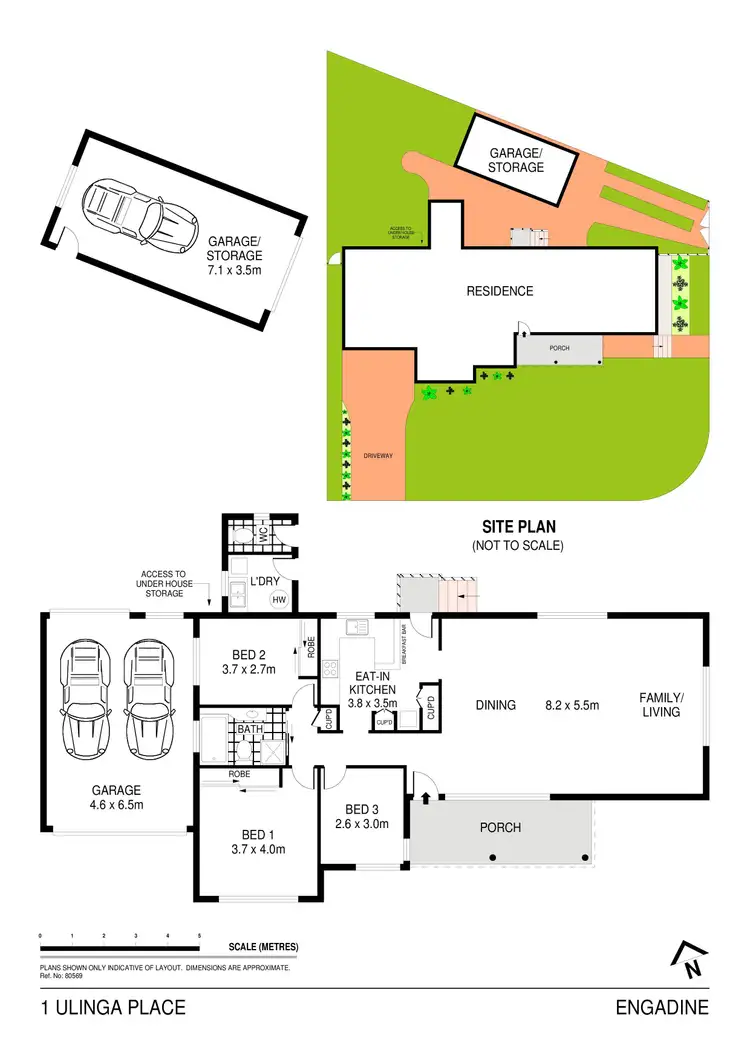 Floorplan of Homely house listing, 1 Ulinga Place, Engadine NSW 2233