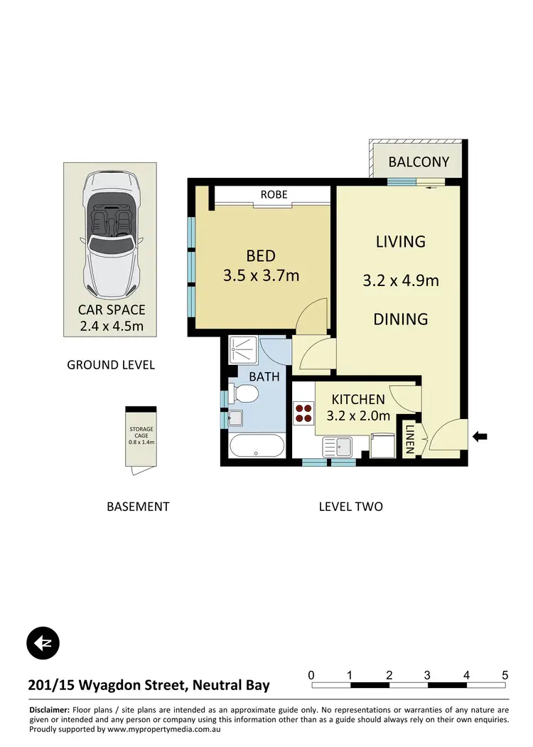 Floorplan of Homely apartment listing, 201/15 Wyagdon Street, Neutral Bay NSW 2089