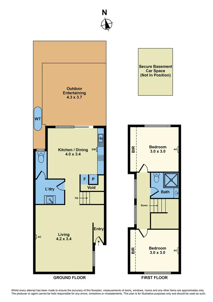 Floorplan of Homely townhouse listing, 7/92 Roberts Street, West Footscray VIC 3012