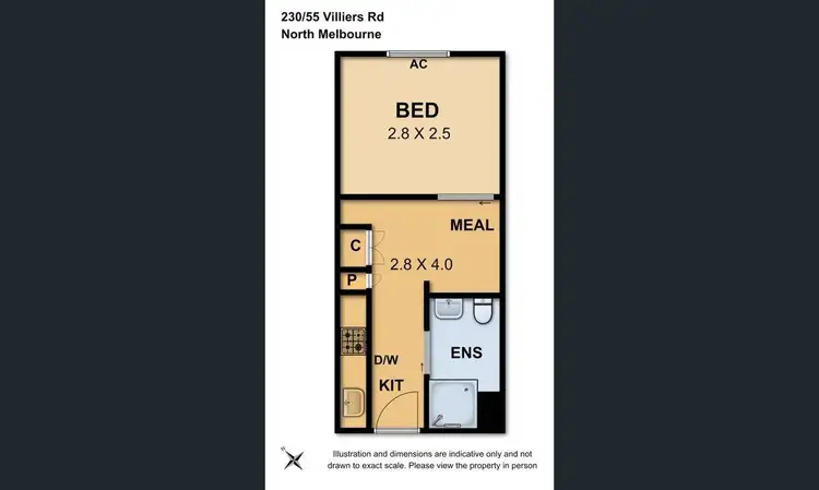 Floorplan of Homely apartment listing, 230/55 Villiers Street, North Melbourne VIC 3051