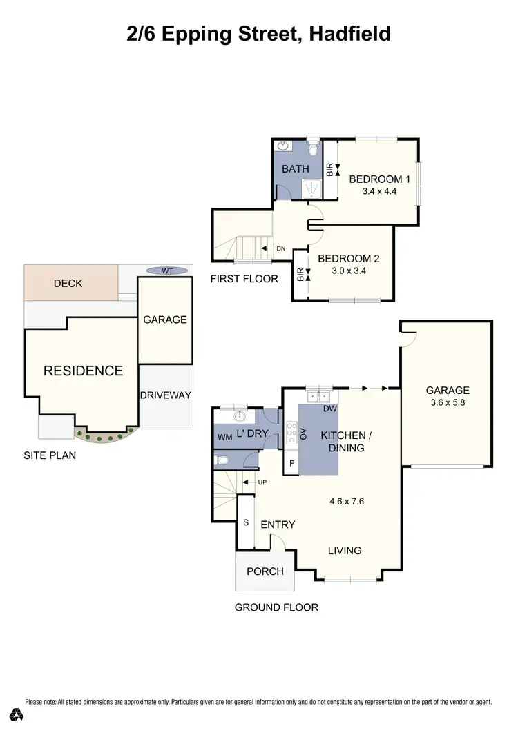 Floorplan of Homely unit listing, 2/6 Epping Street, Hadfield VIC 3046