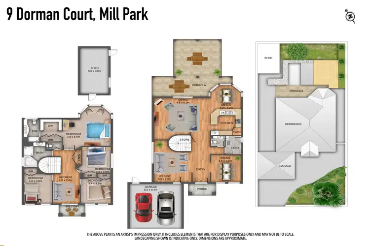 Floorplan of Homely house listing, 9 Dorman Court, Mill Park VIC 3082