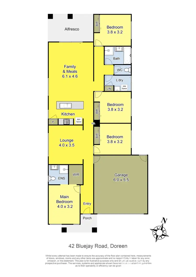 Floorplan of Homely house listing, 42 Bluejay Road, Doreen VIC 3754