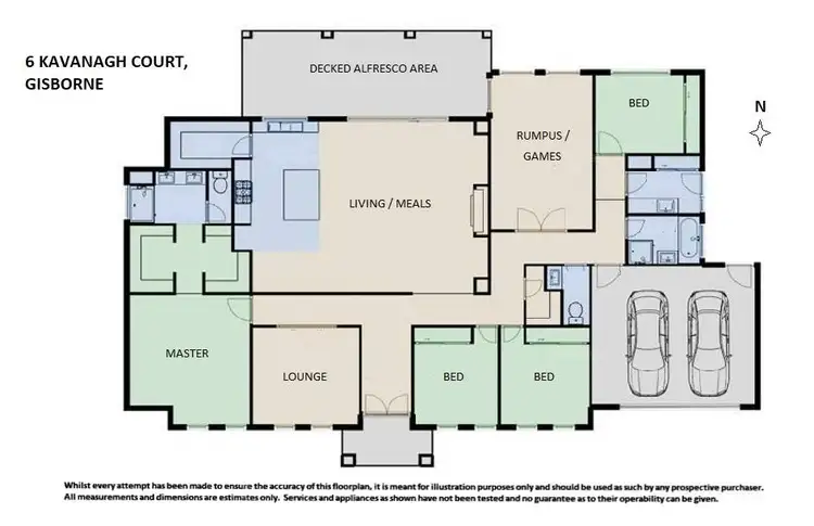 Floorplan of Homely house listing, 6 Kavanagh Court, Gisborne VIC 3437
