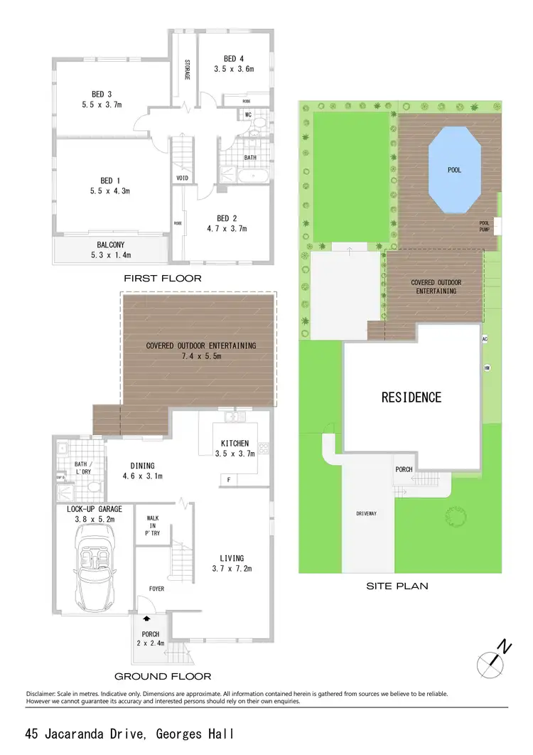 Floorplan of Homely house listing, 45 Jacaranda Drive, Georges Hall NSW 2198