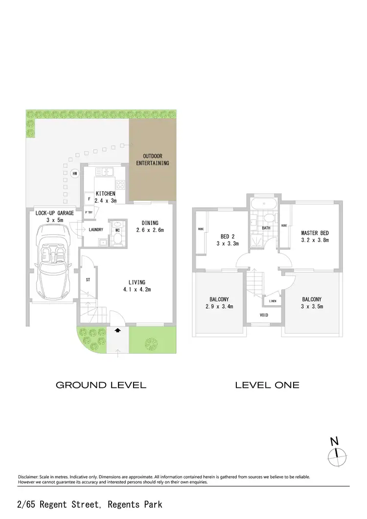 Floorplan of Homely townhouse listing, 2/65 Regent Street, Regents Park NSW 2143