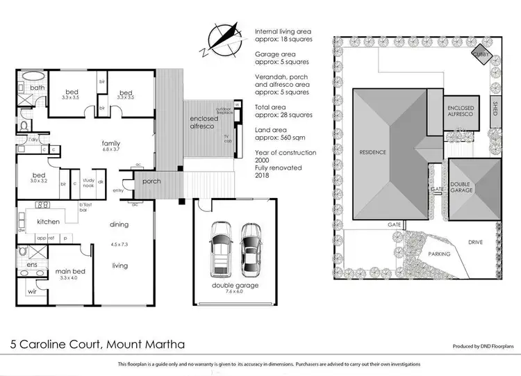 Floorplan of Homely house listing, 5 Caroline Court, Mount Martha VIC 3934