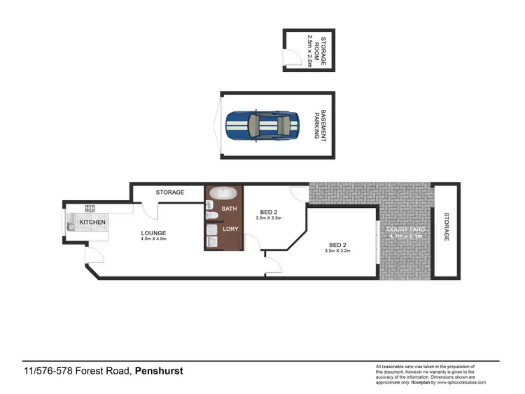 Floorplan of Homely unit listing, 11/574-576 Forest Road, Penshurst NSW 2222