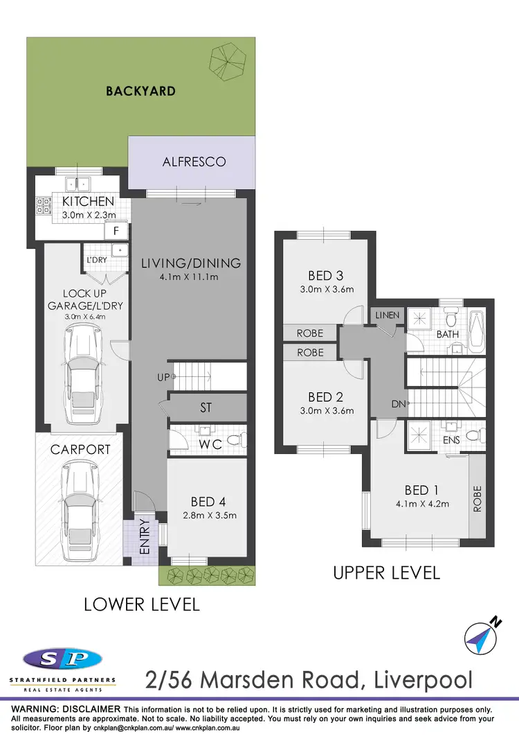 Floorplan of Homely townhouse listing, 2/56 Marsden Road, Liverpool NSW 2170