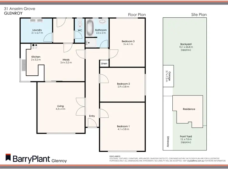 Floorplan of Homely house listing, 31 Anselm Grove, Glenroy VIC 3046