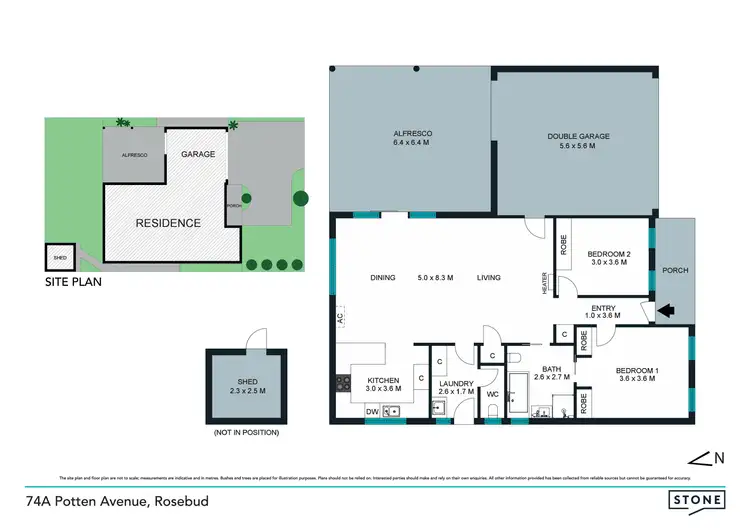 Floorplan of Homely house listing, 74A Potton Avenue, Rosebud VIC 3939