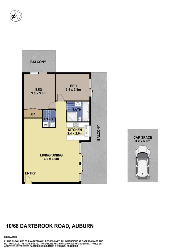 Floorplan of Homely apartment listing, 10/68-70 Dartbrook Road, Auburn NSW 2144