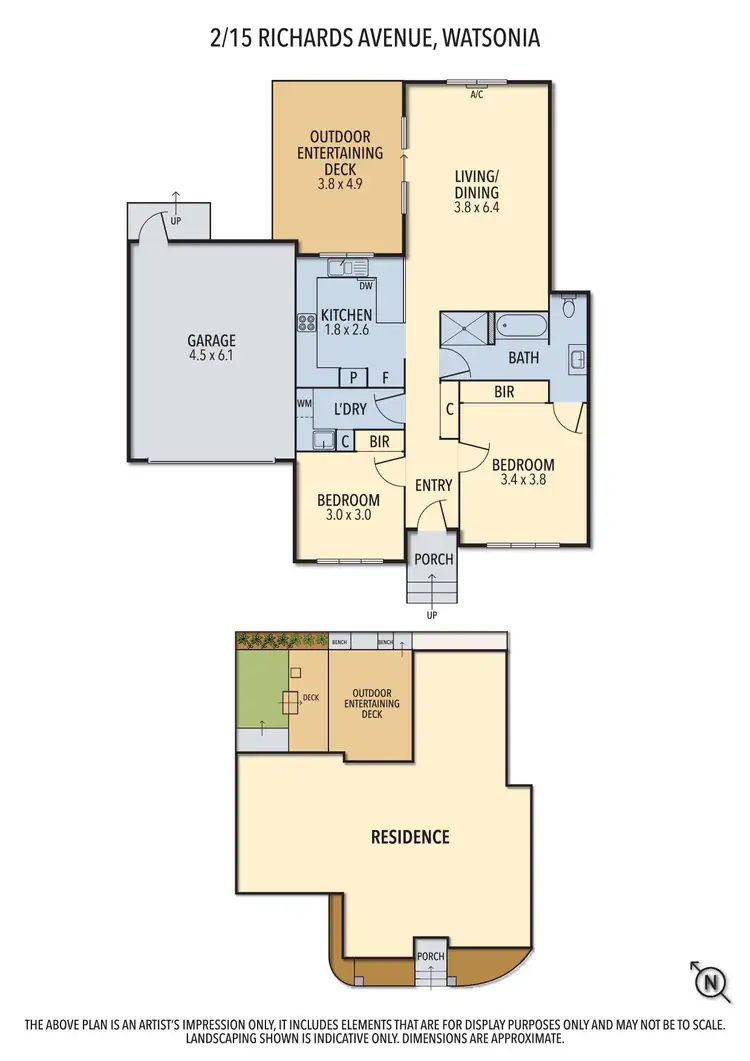 Floorplan of Homely unit listing, 2/15 Richards Avenue, Watsonia VIC 3087