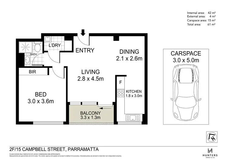 Floorplan of Homely unit listing, 2F/15 Campbell Street, Parramatta NSW 2150
