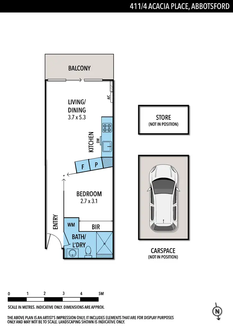 Floorplan of Homely apartment listing, 411/4 Acacia Place, Abbotsford VIC 3067