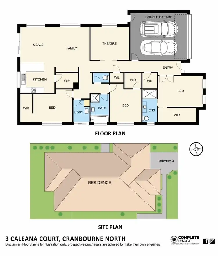 Floorplan of Homely house listing, 3 Caleana Court, Cranbourne North VIC 3977