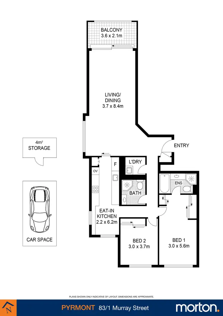 Floorplan of Homely apartment listing, 83/1 Murray Street, Pyrmont NSW 2009