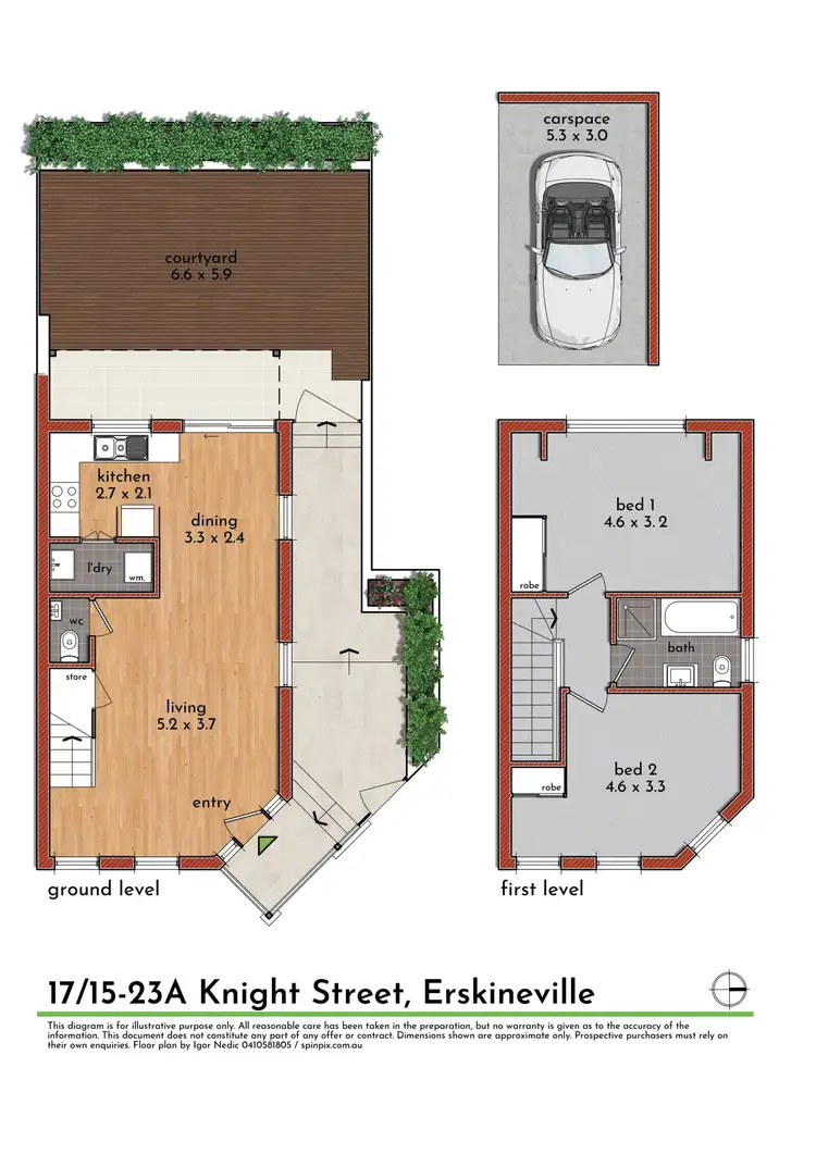 Floorplan of Homely townhouse listing, 17/15-23a Knight Street, Erskineville NSW 2043
