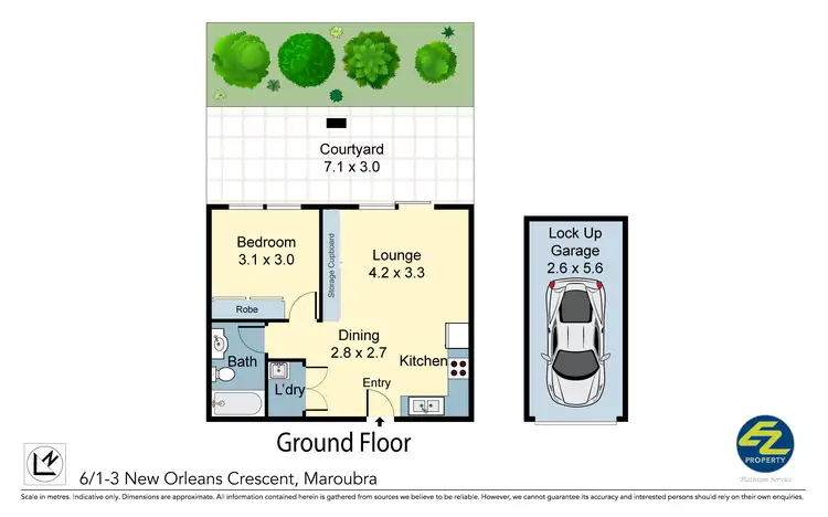Floorplan of Homely apartment listing, 6/1-3 New Orleans Crescent, Maroubra NSW 2035