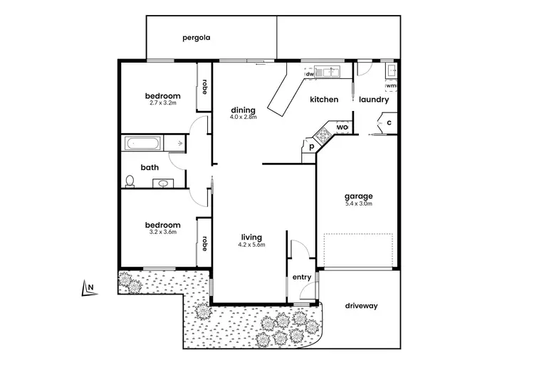 Floorplan of Homely unit listing, 2/93 Melbourne Road, Williamstown VIC 3016