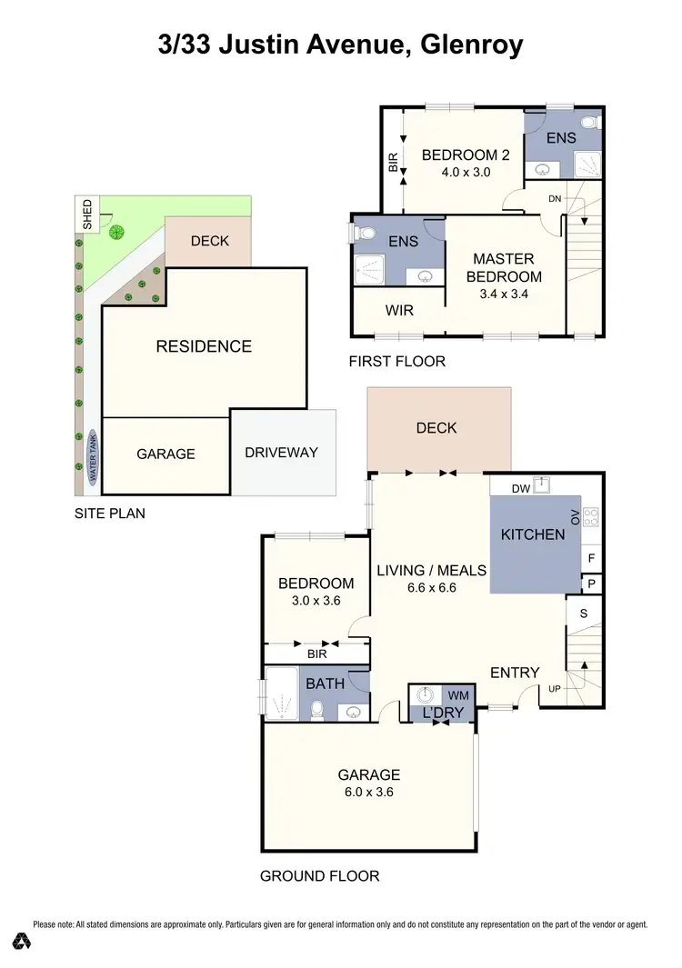Floorplan of Homely townhouse listing, 3/33 Justin Avenue, Glenroy VIC 3046