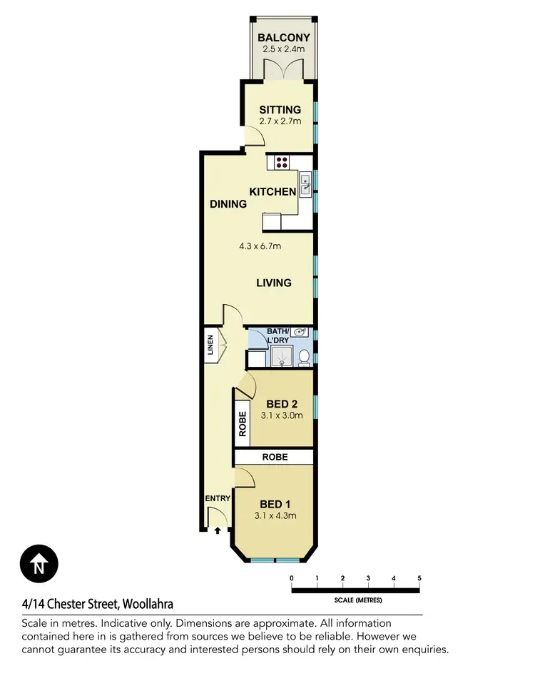 Floorplan of Homely apartment listing, 4/14 Chester Street, Woollahra NSW 2025
