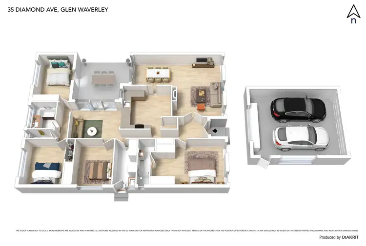Floorplan of Homely house listing, 35 Diamond Avenue, Glen Waverley VIC 3150