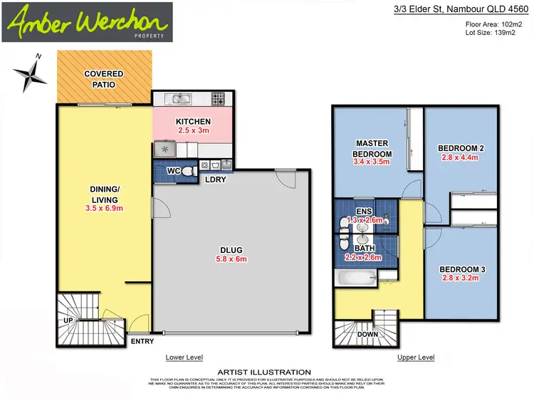 Floorplan of Homely townhouse listing, 3/3 Elder Street, Nambour QLD 4560