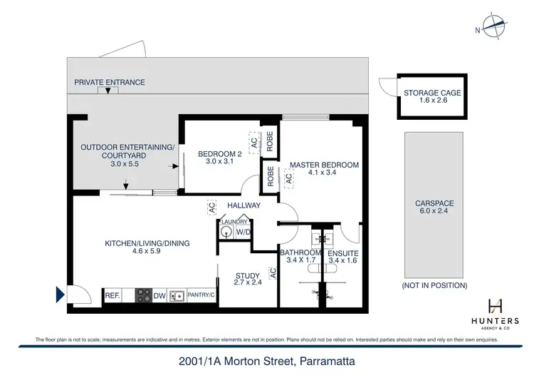 Floorplan of Homely apartment listing, 2001/1A Morton Street, Parramatta NSW 2150