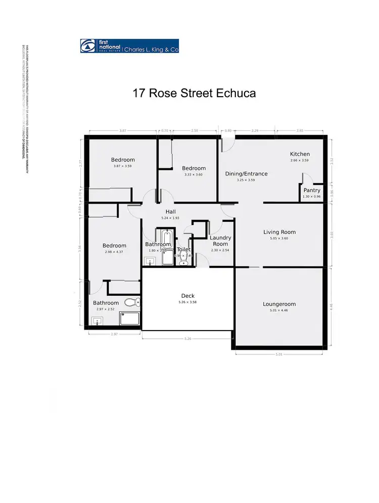 Floorplan of Homely house listing, 17 Rose Street, Echuca VIC 3564